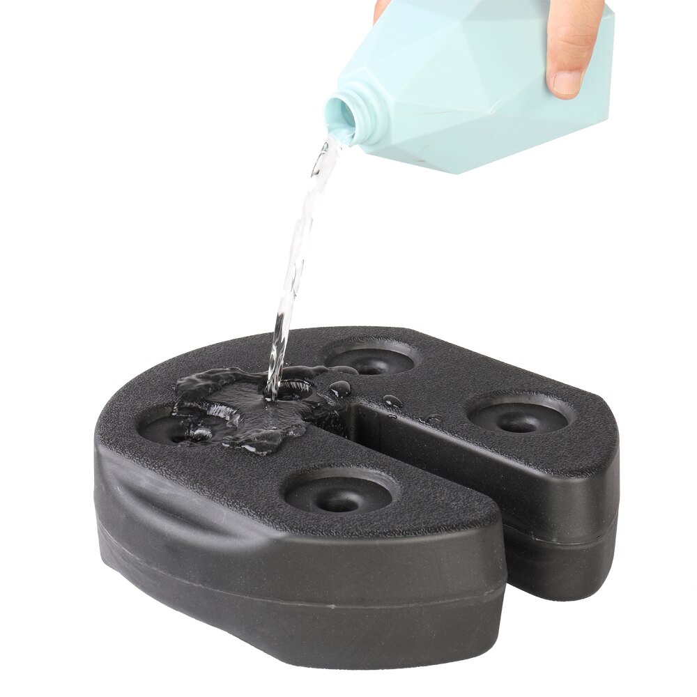 6pcs/set Tent Shade Canopy Water Fillable Weight Plates Black Outdoor Sunshade Accessories Tent Water Injection Heavy Block