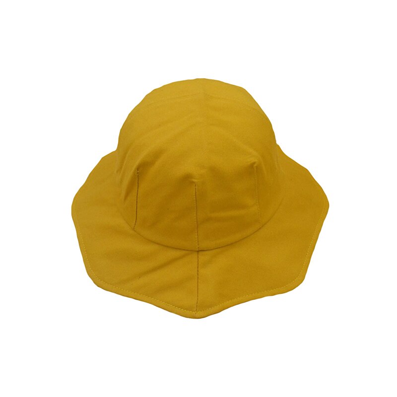 Rimiut-gorros informales de algodón para mujer, gorro de playa para playa, protección solar, sombrero de pescador: Yellow