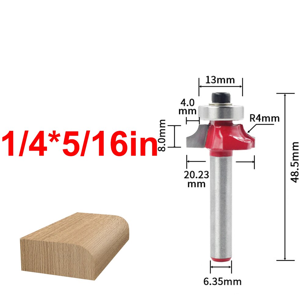 1/4inch Shank Wood Router Bit Straight End Trimmer Milling Cutter clean flush trim corner round cove box bits tools Mill Cutt: BIHH5743B