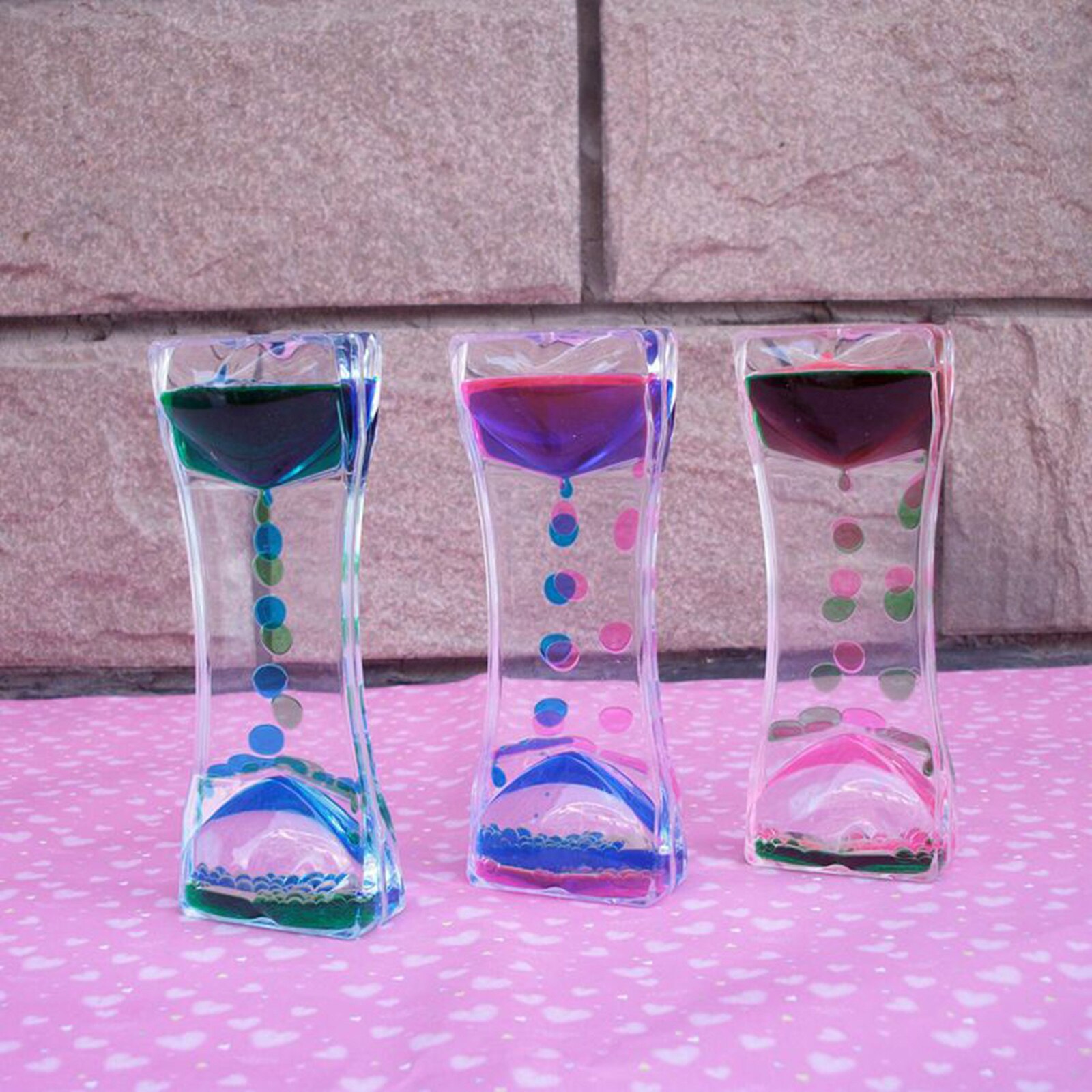 Liquid Timer visual Sensory Toy Autism Sedation Special Visual Timer Hourglasses Liquid Motion Needs Oil Floating Glass