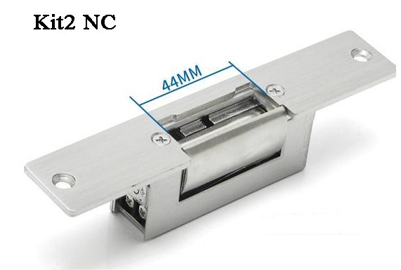 12V NO NC Electric strike Fail secure Fail safe Mechanical lock tongue Electric Door lock Access control: Kit2