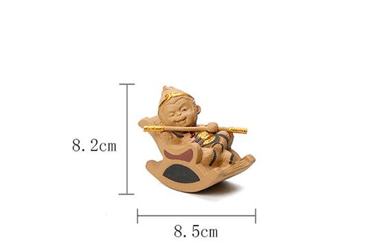 Zen Feng Shui Rey Mono té mascota coche adornos arcilla púrpura hecho a mano artesanías creativas juego de té Kung Fu juego de té