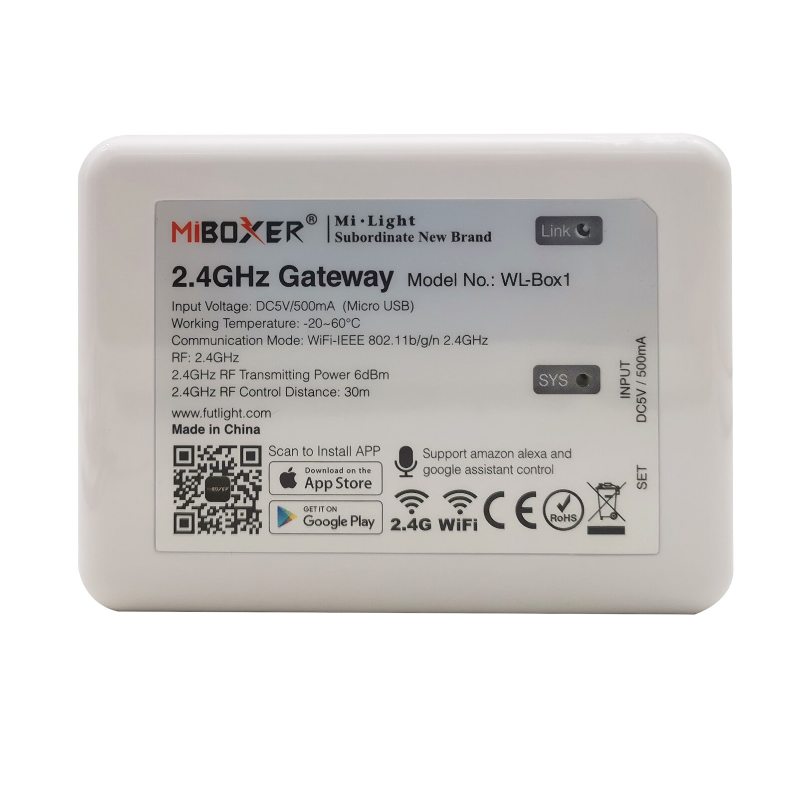 Miboxer 2.4G RF Wireless Dimmer CCT RGB RGBW RGB+CCT FUT035S FUT036S FUT037S FUT038S FUT039S Controller Samll Size MiLight: WL-BOX1