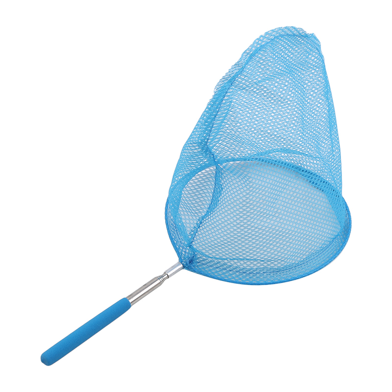 Red de pesca retráctil para niños, malla de nailon plegable de acero inoxidable para exteriores, insectos, mariposas y libélulas: Blanco