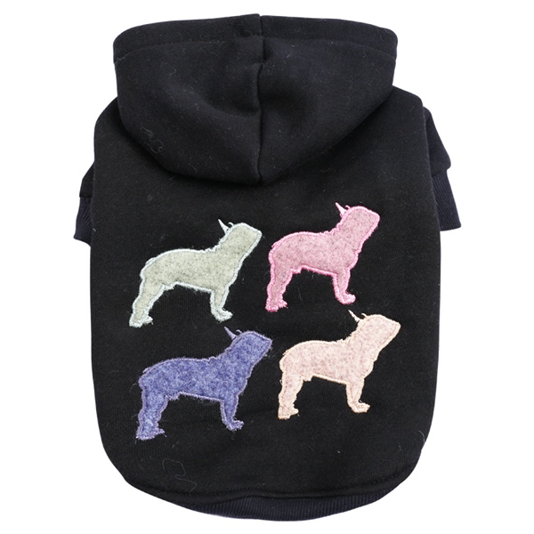Veste pull à capuche pour chiots Shih Tzu | Drôle de sport, chiot français bouledogue Terrier grosse Animal, chiot chat chien, vêtements de sport S XL: Black / L
