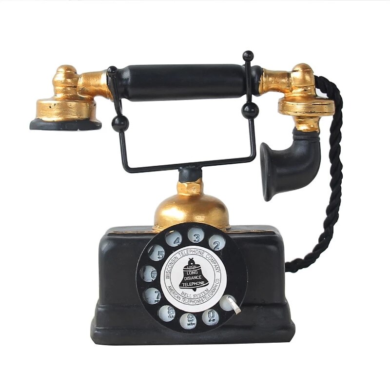 Home Decorative Antique Old-fashioned Telephones Desktop Ornaments European Retro Style Desktop Landline Telephone Model: Default Title