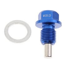 Conector de drenaje de aceite del motor magnético M12x1.5mm arandela de rosca azul