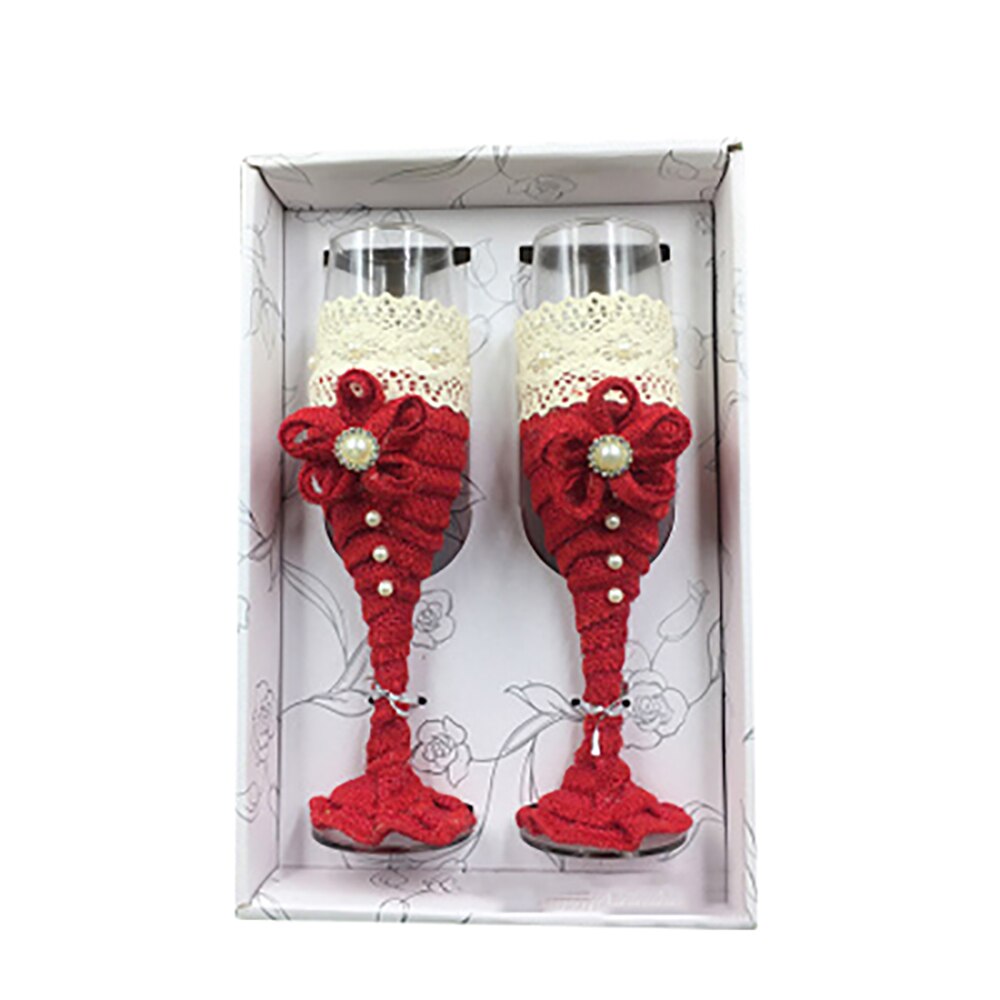 2 Stuks Set Bruiloft Glas Mode Roosteren Bruiloft Glazen Crystal Champagne Fluiten Voor Bruid En Bruidegom Drinken Wijn Glas