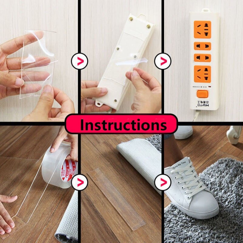 1m/3m/5m double sided tape nano magic tape double sided nano magic tape fixertape