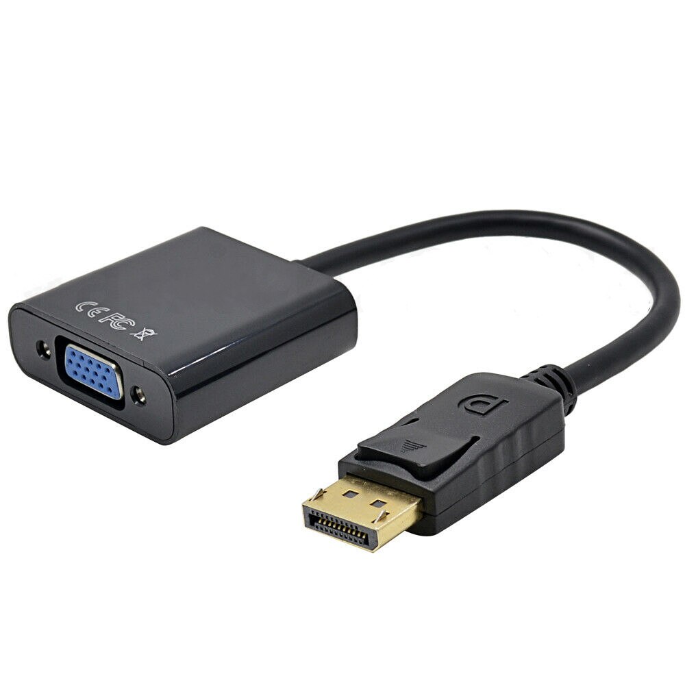 Displayport Dp Male Naar Vga Vrouwelijke Adapter Display Port Kabel Converter Dp Poort Naar De Vga Monitor: Black