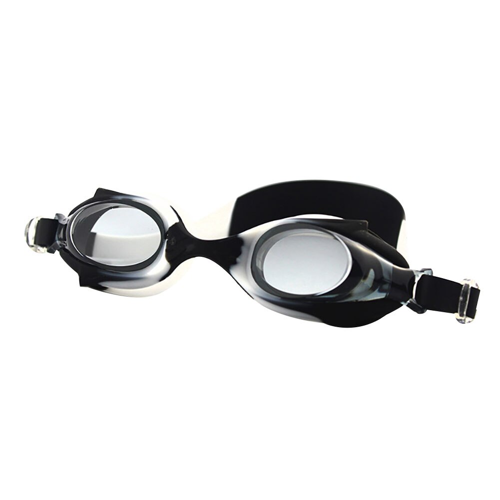 Anti-uv anti-tåge badedragt briller svømning dykning justerbare svømmebriller børn svømningsbriller: Sort