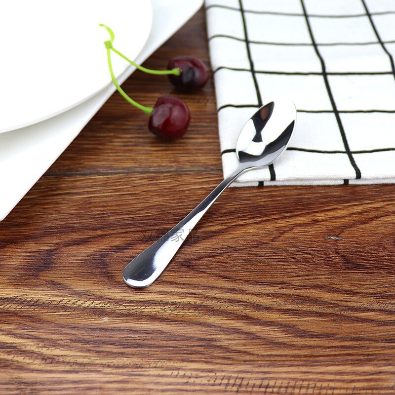 Extra Thick Spoon Stainless Steel Household Western Food Iron Children Big Dessert: No  5 Coffee Spoon  Tip