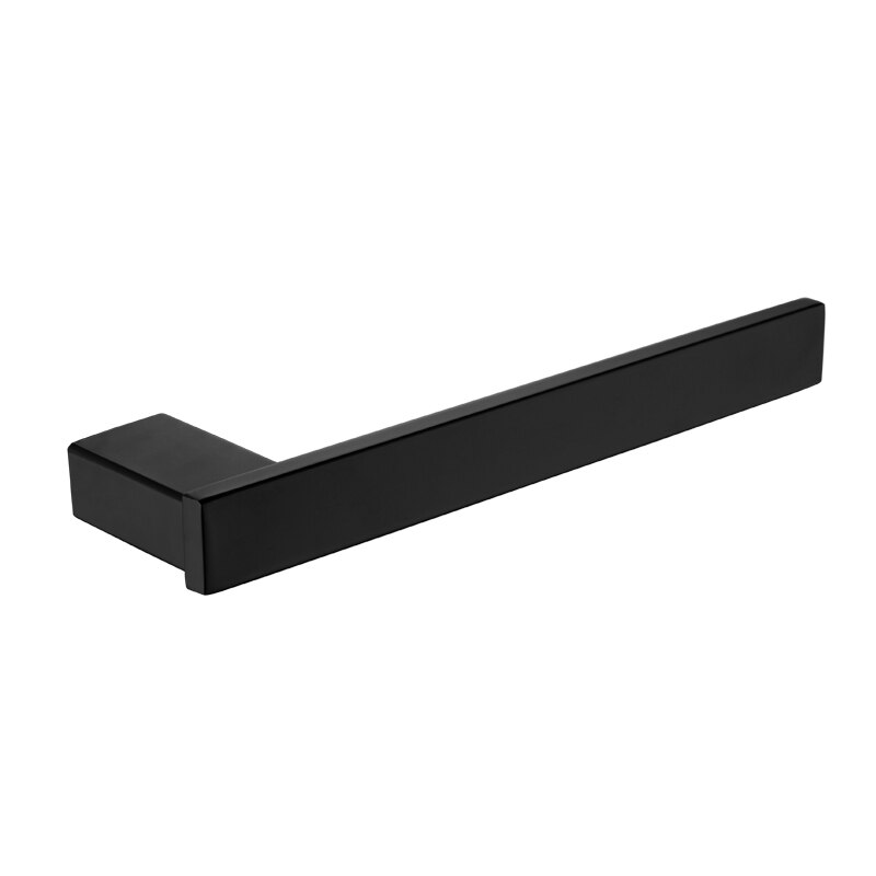 Svart badehåndkleholder badehåndkle ring håndklestativ håndklehenger veggmontert bad firkantet håndkleholder