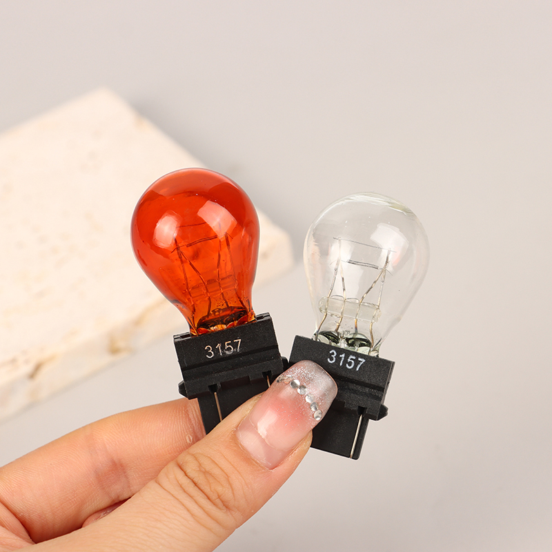 2 sztuk 3157 DC12V 21/5W żarówki samochodowe światła hamowania lampa halogenowa szkło kwarcowe włączony kierunkowskaz światła hamowania lampa cofania
