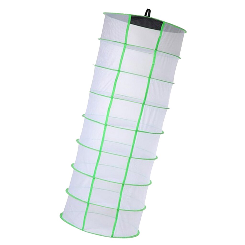 Hängande torrställ med dragkedja odlingsnät 4/8 lager hydroponics örttorkande mesh