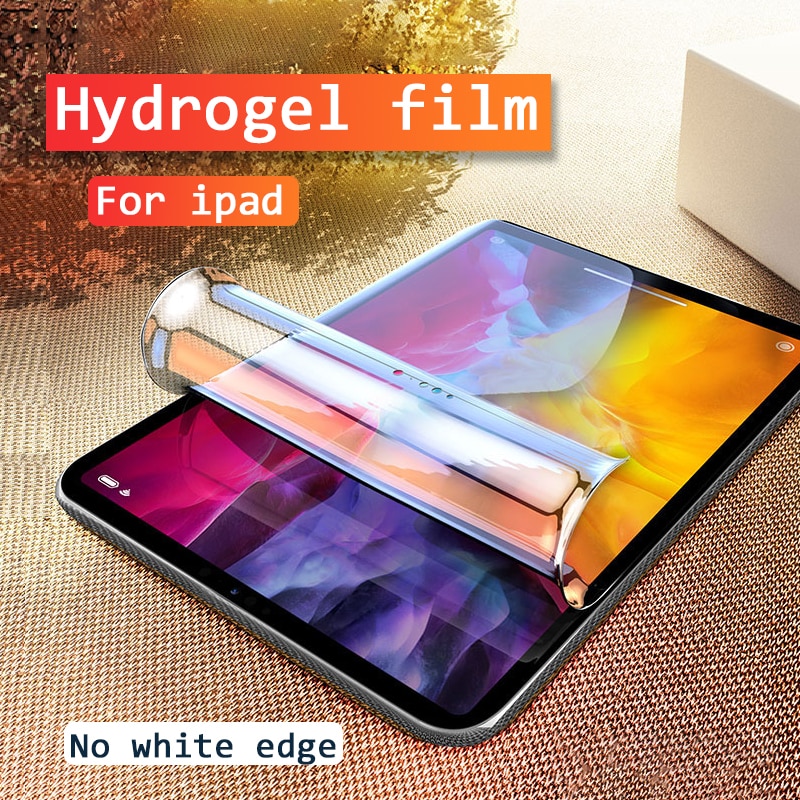 De hidrogel de cine para el iPad de aire 9,7 tableta amortiguador Tech accesorio beige Rojo Negro compruebe Tartan tableta amortiguador de Protector de pantalla para ipad 7 10,2 4 mini 5 Pro 11 10,5 suave película protectora