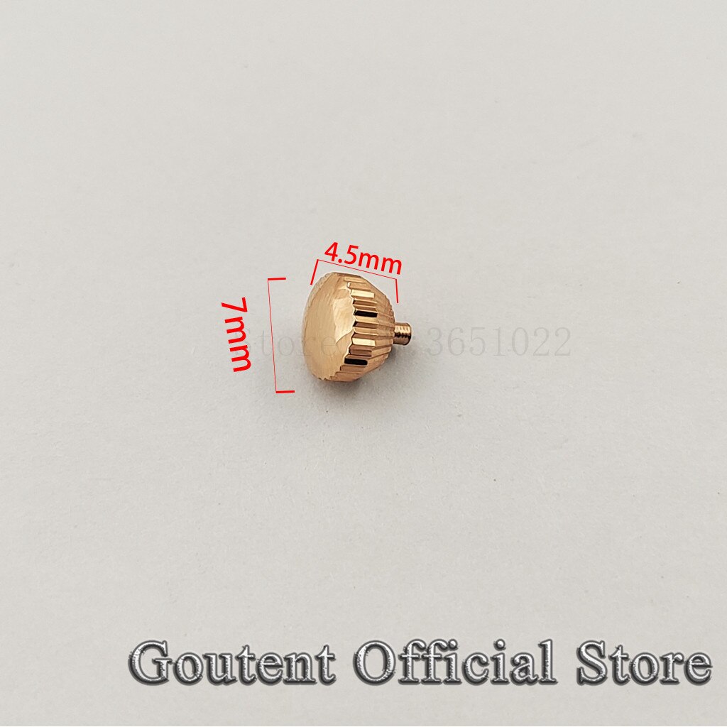 Goutent Rose Gold Steel Watch Crown With Stem Fit 6497/6498 Seagull ST3600/3620 Movement: A7-crown 7