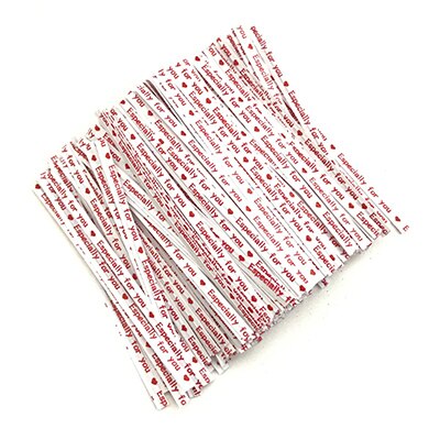 Lot de 500 cravates d'emballage scellées en sachet de bonbons, biscuits, pour emballage de , à faire soi-même, pour fête de mariage, boulangerie, spécialement torsadées, décoration de maison: 500pcs white