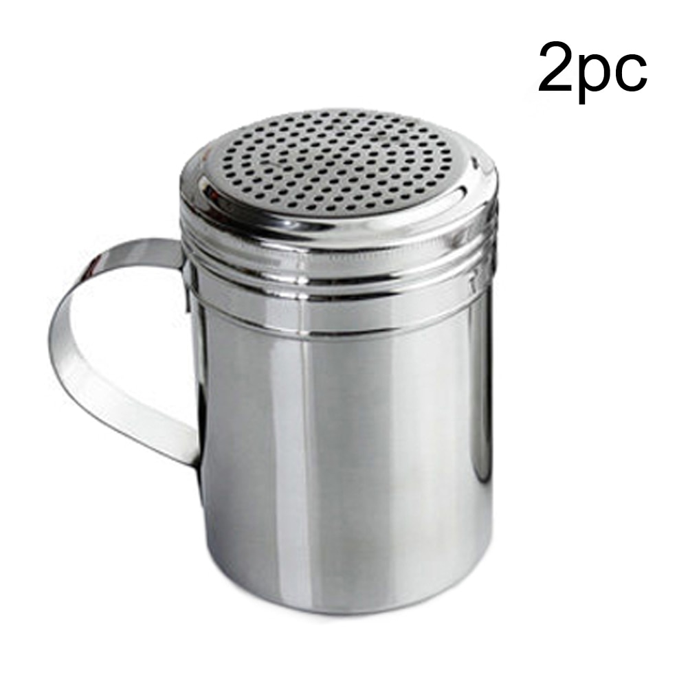 Distributeur de poudre de Barbecue en acier inoxydable, outil de cuisine, bouteilles Shaker avec poignée, distributeur de poudre de Barbecue, drague sel au poivre sucre 1 pièce/2 pièces