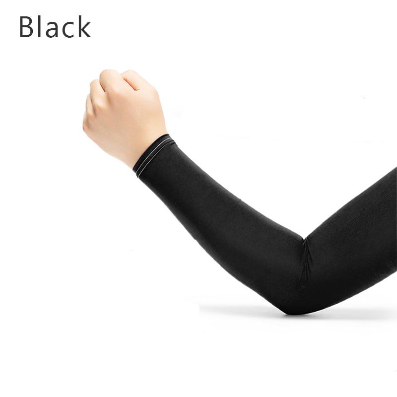 SPEACOUR 2 paar armbeschermers voor heren en dames, anti-UV zonbescherming, koeling, ademend, antislip, tattoocover, koelingsleeve voor buitensport, zwart