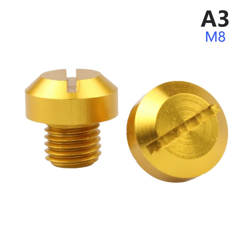 Tornillos de aluminio CNC para espejo retrovisor de motocicleta, tapones de agujero de aluminio, antióxido, 2 piezas, M10 x 1,25: A3