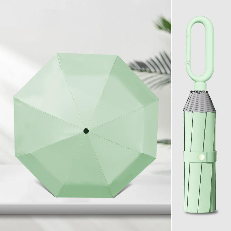 Xiaomi Large Buckle Handle Windproof Strong Reinforced Manual Folding Umbrella For Men woman Safety Travel Reflective Strip: green
