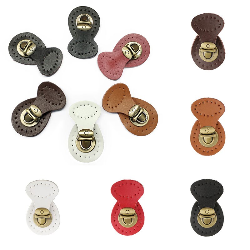 Fermeture de serrure de sac en cuir fait à la main, fermeture à bouton magnétique, boucles à pression pour bricolage sac à main bandoulière, fermoir de remplacement