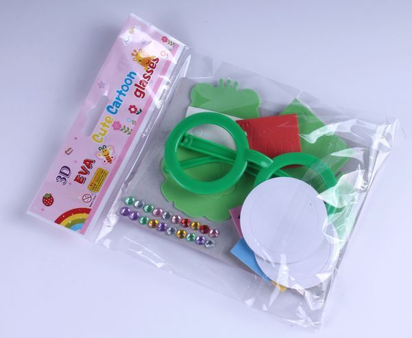 8 pièces enfants bricolage manuel EVA dessin animé jouet bébé école art artisanat jouets éducatifs petite enfance bébé lunettes
