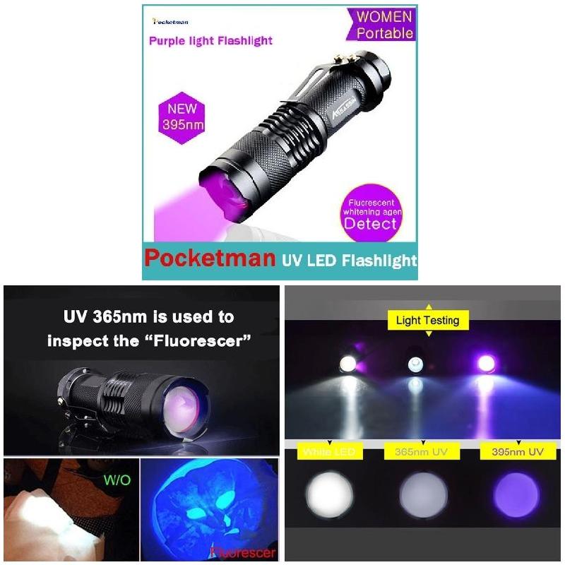 395nm LED UV Taschenlampe Taschenlampe Ultra violett Licht Schwarzlicht UV Lampe Für Marker Prüfer Erkennung X85