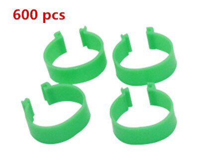 Anillos de Clip tipo hebilla para aves de corral, suministros de alimentación de codorniz, pollo, pato, ganso, diámetro interno de 25mm, 25mm, 600 Uds.: Verde