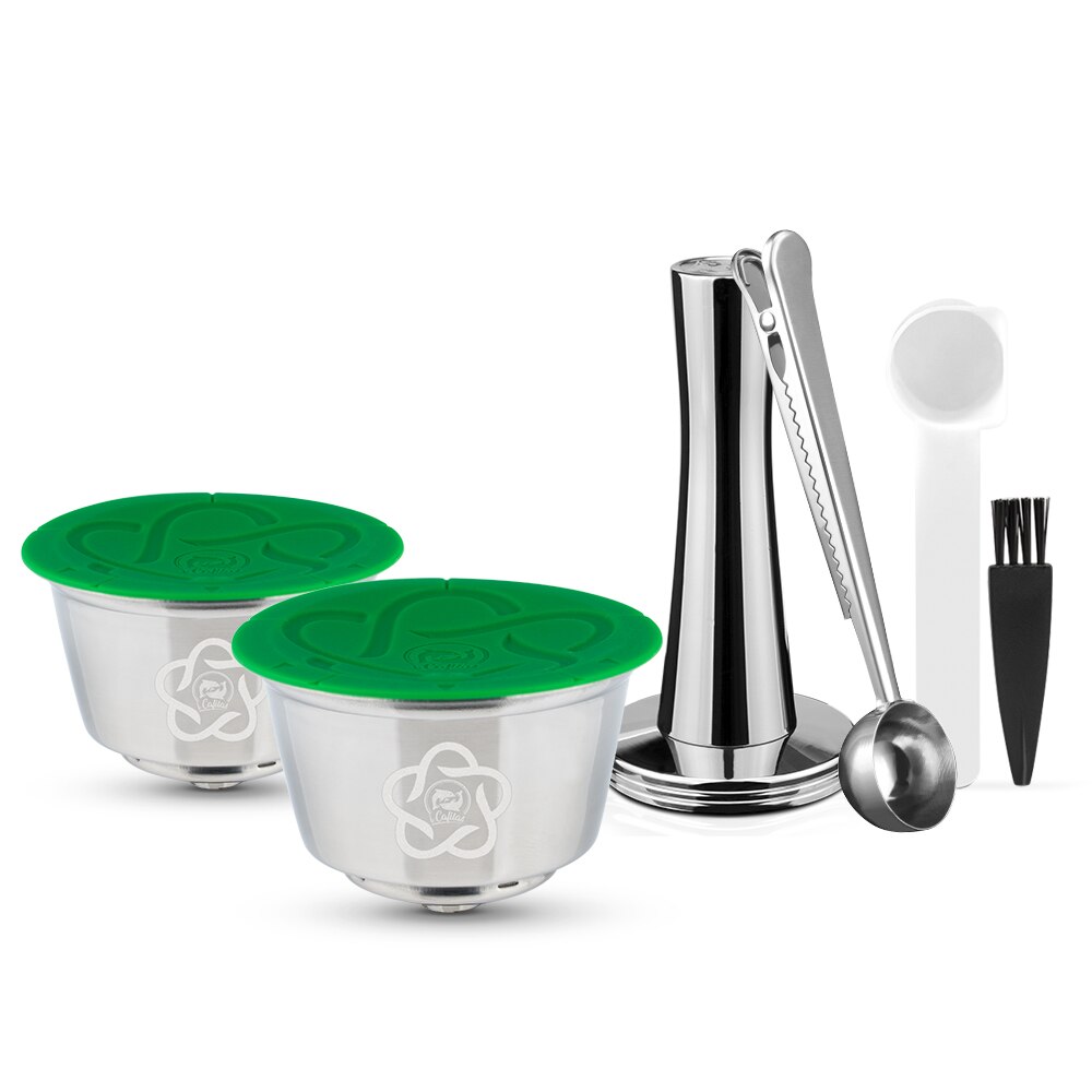 Kapsułka do kawy dla Dolce Gusto Mini Me kapsułka do kawy wielokrotnego użytku piccolo xs kapsułki filtry Crema ze stali nierdzewnej icafilas: Burgundowy
