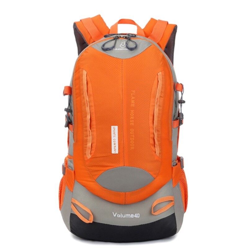 40l utomhus nylon vattentät bergsvandring ryggsäck klättring vandring camping ryggsäck för resor cykling ryggsäck sportväska: Orange