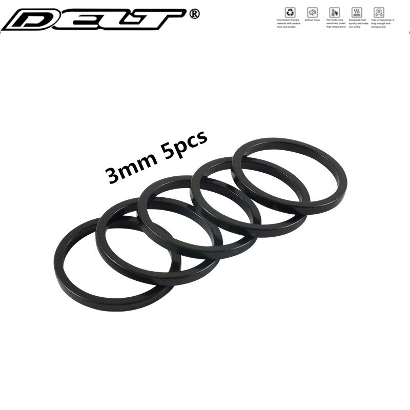 5/10 stk cykel forgaffel vaskemaskine mtb mountainbike aluminiumslegering headset afstandsring pakning ring 2/3/5/10mm cykeltilbehør: 3 mm 5 stk