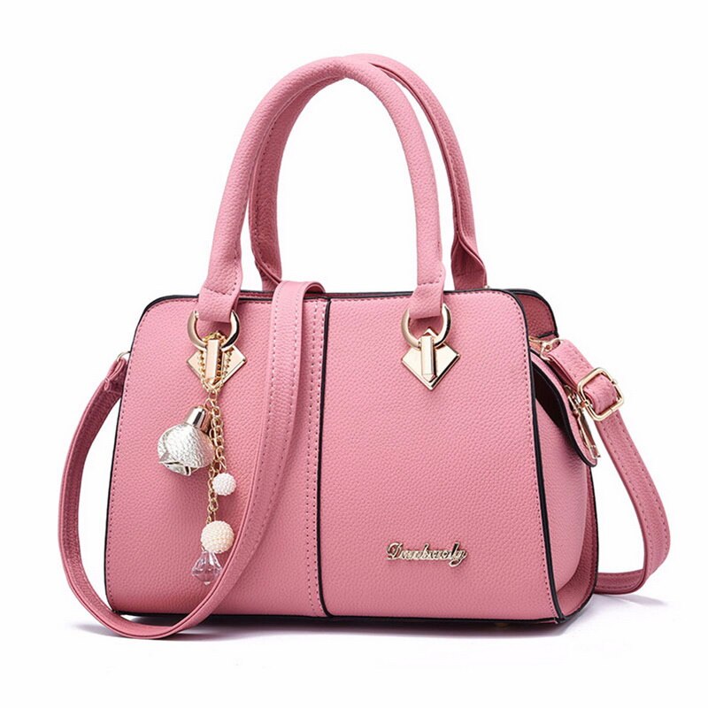 PUIMENTIUA femmes sacs à main gland PU cuir fourre-tout sac à bandoulière poignée supérieure sac à bandoulière dame Style Simple sacs à main: Pink A