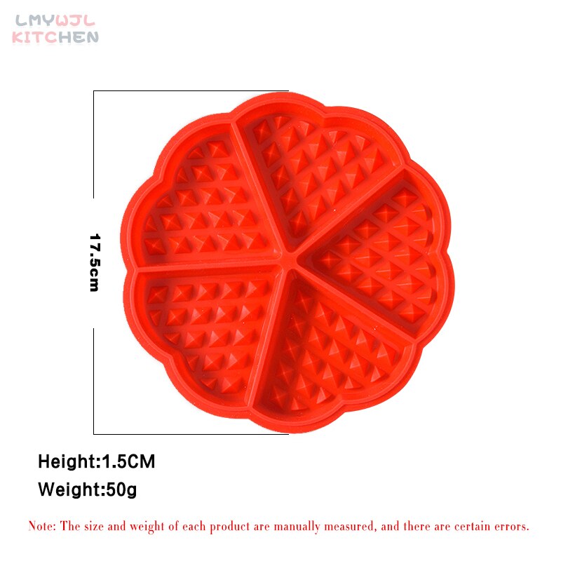 4 Grid Rectangular Waffle Mold Round 5 Grid Silicone Chocolate Block Cake Pan Mold DIY Waffle Making Tool Cake Baking Accessorie: 2