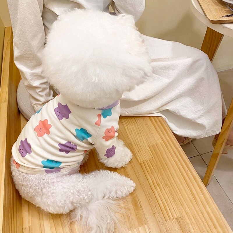 Camiseta transpirable con estampado de gato pomeraniano, ropa para perro pequeño, Schnauzer, VIP, Bichon, Verano