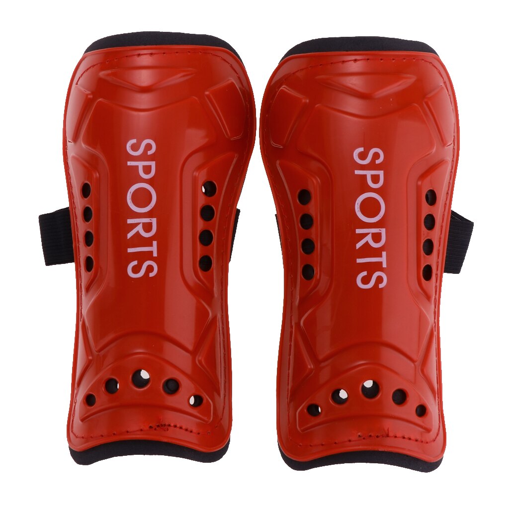 1 Pair of Soft Light Football Shin Pad Guard Sports Leg Protector for Kids Adult: Red