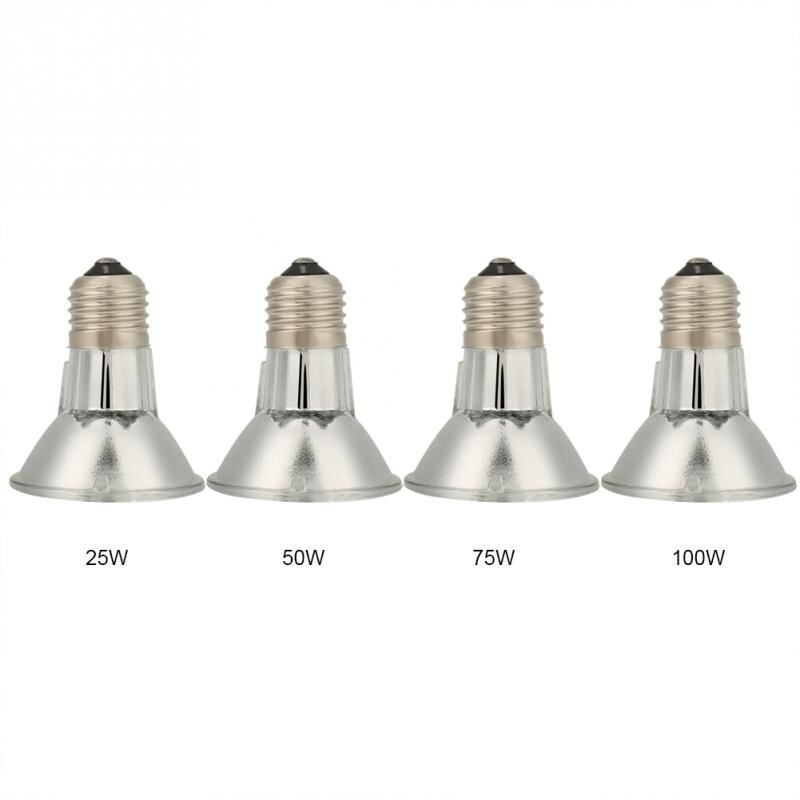 UVA UVB 220V E27 pełny widmo zwierzę domowe gad halogenowe reflektory pełny widmo lampa żarówka 25/50/75/100W lampa grzewcza