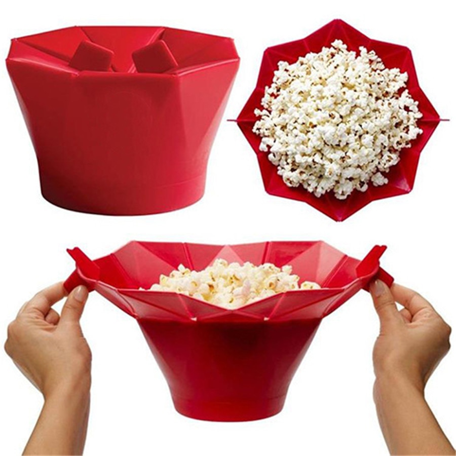Magnetron Siliconen Popcorn Kom Keuken Easy Tools Magic Huishoudelijke Popcorn Maker Container Gezond Koken Gereedschap