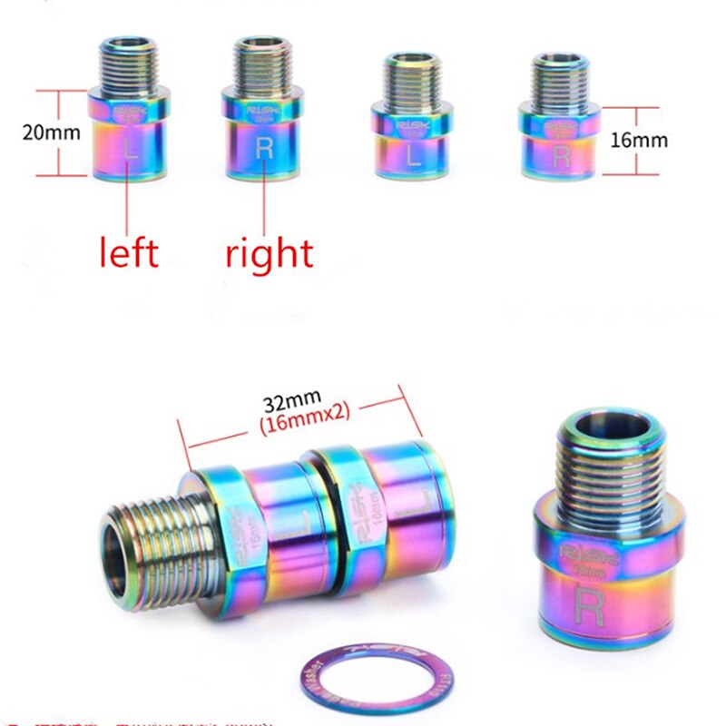 16Mm/20Mm Voor Mtb Road Fiets Pedalen Een Paar Fiets Pedaal As Extenders Fiets Pedaal Extension Bouten spacers