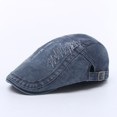 3 farbe Frühjahr Sommer Jeans Baskenmütze Hüte für Männer Frauen Casual Unisex Denim Baskenmütze Kappe Ausgestattet Sonne Cabbie ivy Flache Kappe
