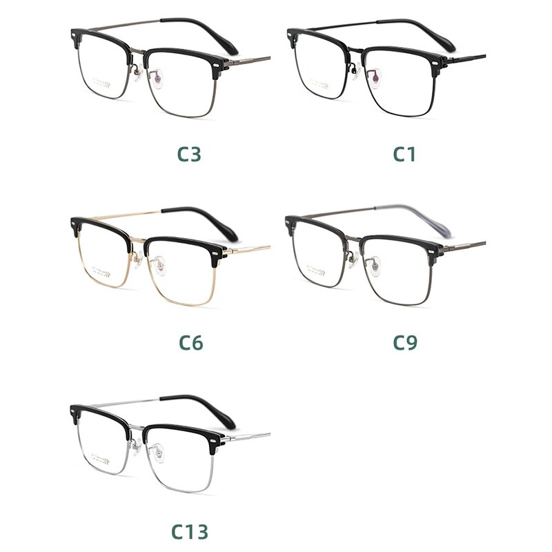 Lunettes en titane pur pour hommes, monture avec Prescription, Style Business, , , Style de Prescription, 2320BJ