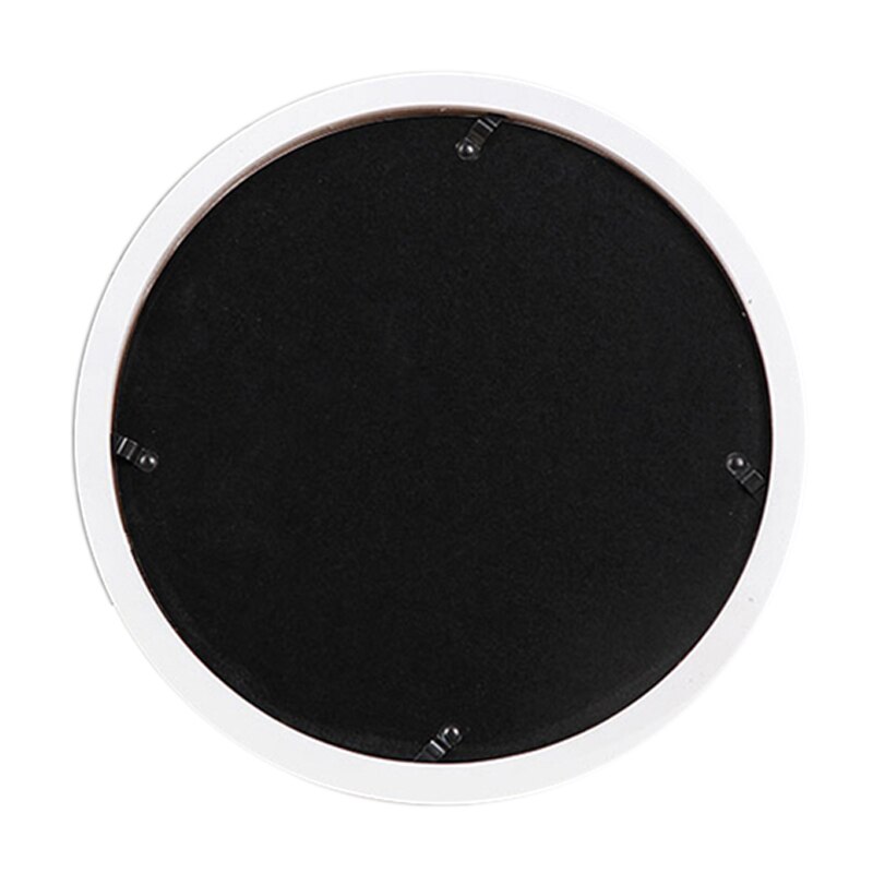 10Inch Round Wooden Picture Frames DIY Wall Hanging Wood Picture Holder Home Decoration(Black)