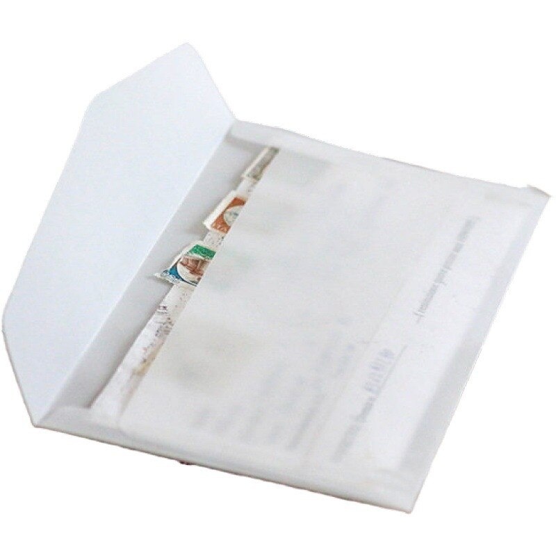 5pcs/lot Blank Translucent Sulfuric Acid Paper Envelope Bag White Envelope DIY Bag Postcard Photo Storage