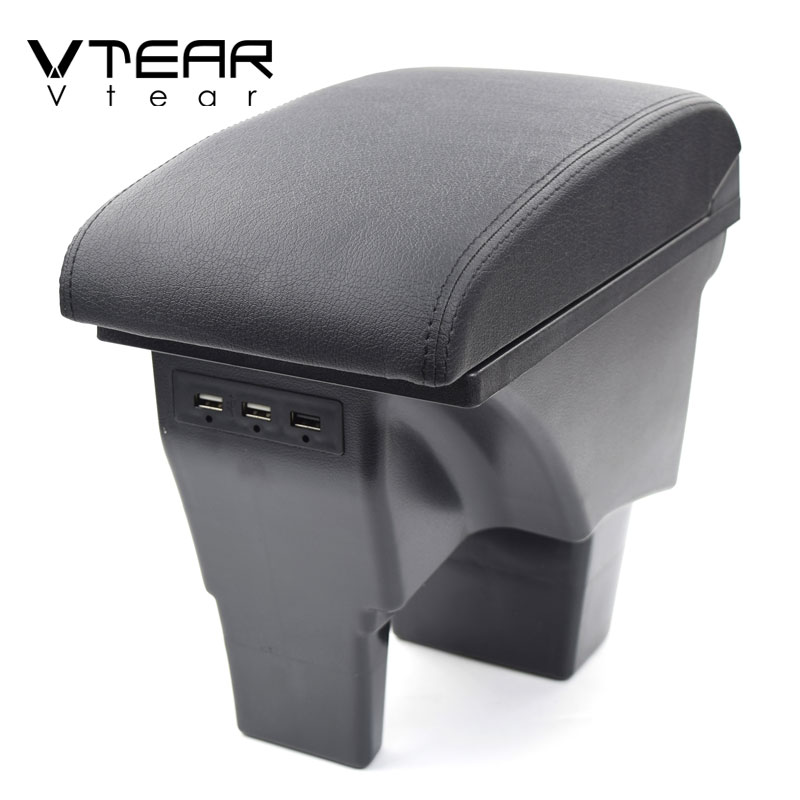 Vtear For Suzuki vitara arm rest leather car armrest accessories protect storage box holder interior center centre console