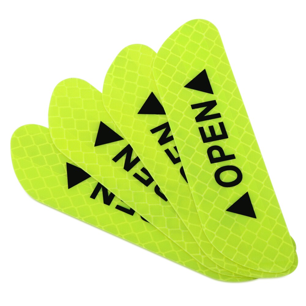 Pegatinas de puerta de coche cinta reflectante de advertencia de seguridad para Ford Focus MK2 MK3 ST RS Ecosport Ranger c-max s-max Fuga Escape: green
