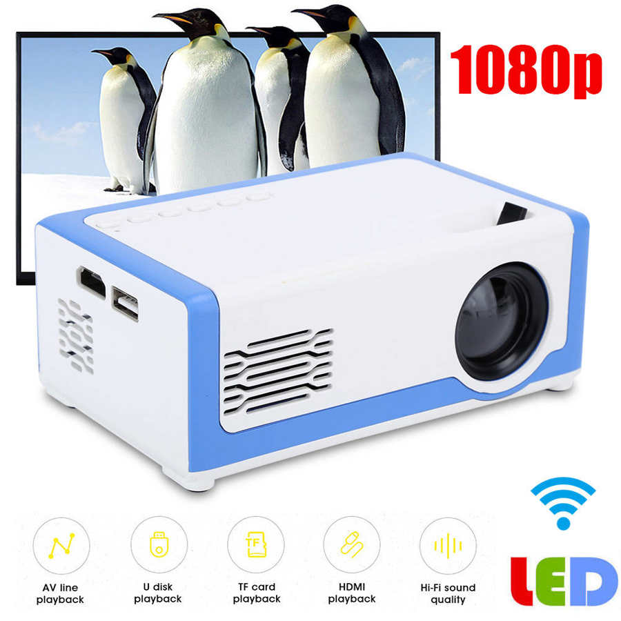 M1 Mini LED Office Projector 1080P High Definition Pocket Home Theater Media Players 100-240V