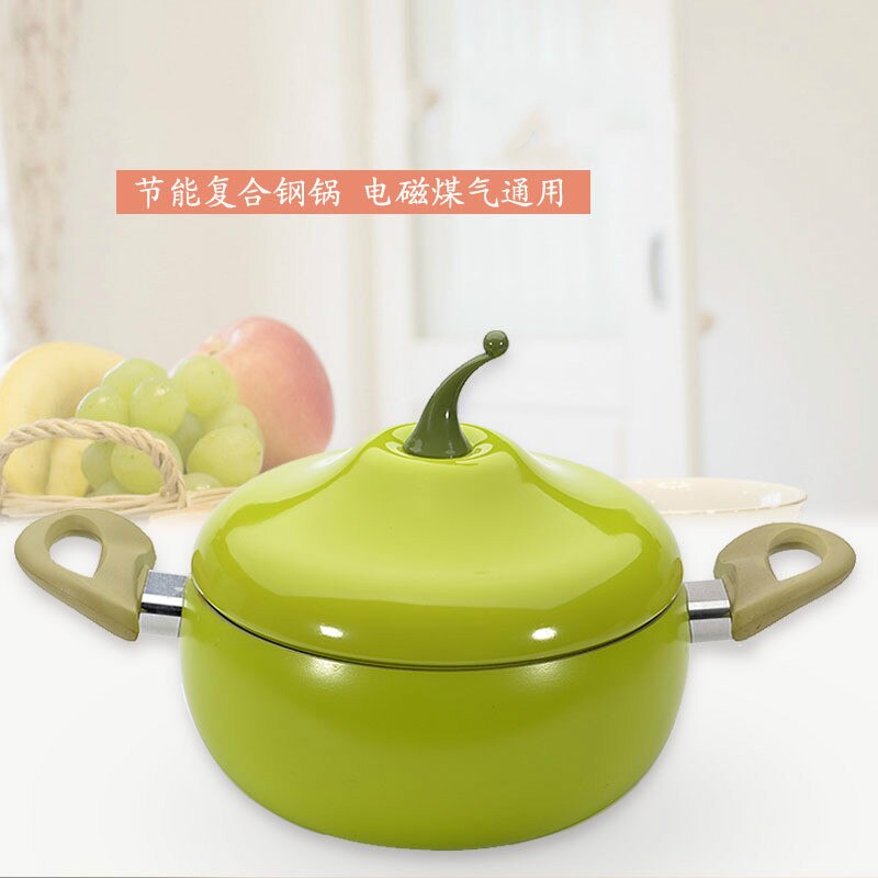 Marmite à soupe créative en alliage d'aluminium, cuisinière à gaz à Induction universelle en aluminium, Double oreilles, poêle à frire Wok