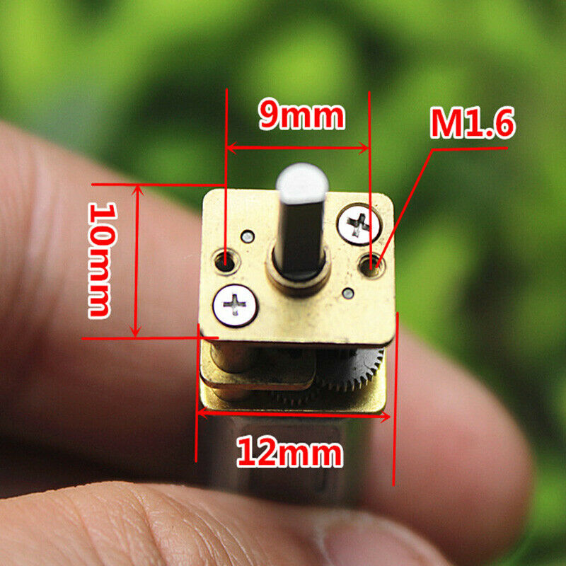 Micro N20 Gear Motor Dc 3V 3.7V 6V 9V 36-108 Rpm Trage Snelheid Miniatuur precisie Metalen Gear Reducer Box Diy Robot 24 Mm * 12 Mm