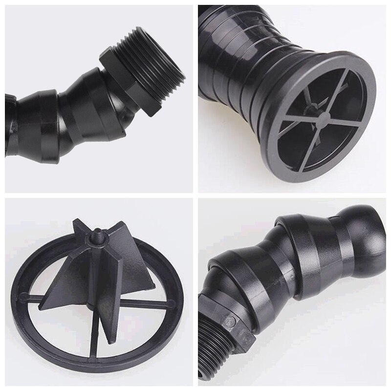 Adjustable Direction Vortex Water Flow Accelerator Aquarium Fish Tank Rotating Water Outlet Nozzle For Hose Thread 1/2" 3/4'' 1'